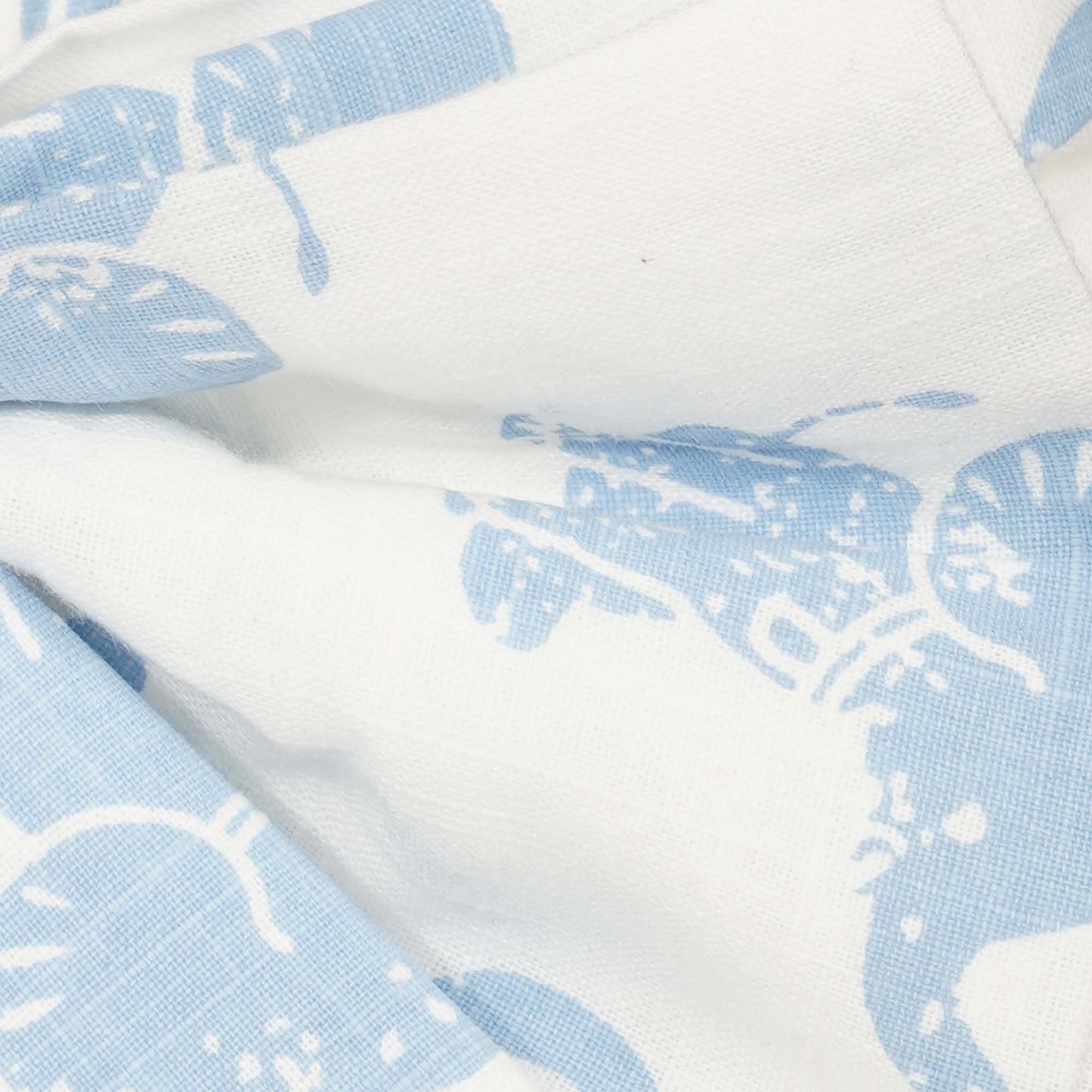 Off White and Blue Elephant Organic Cotton Baby Headband