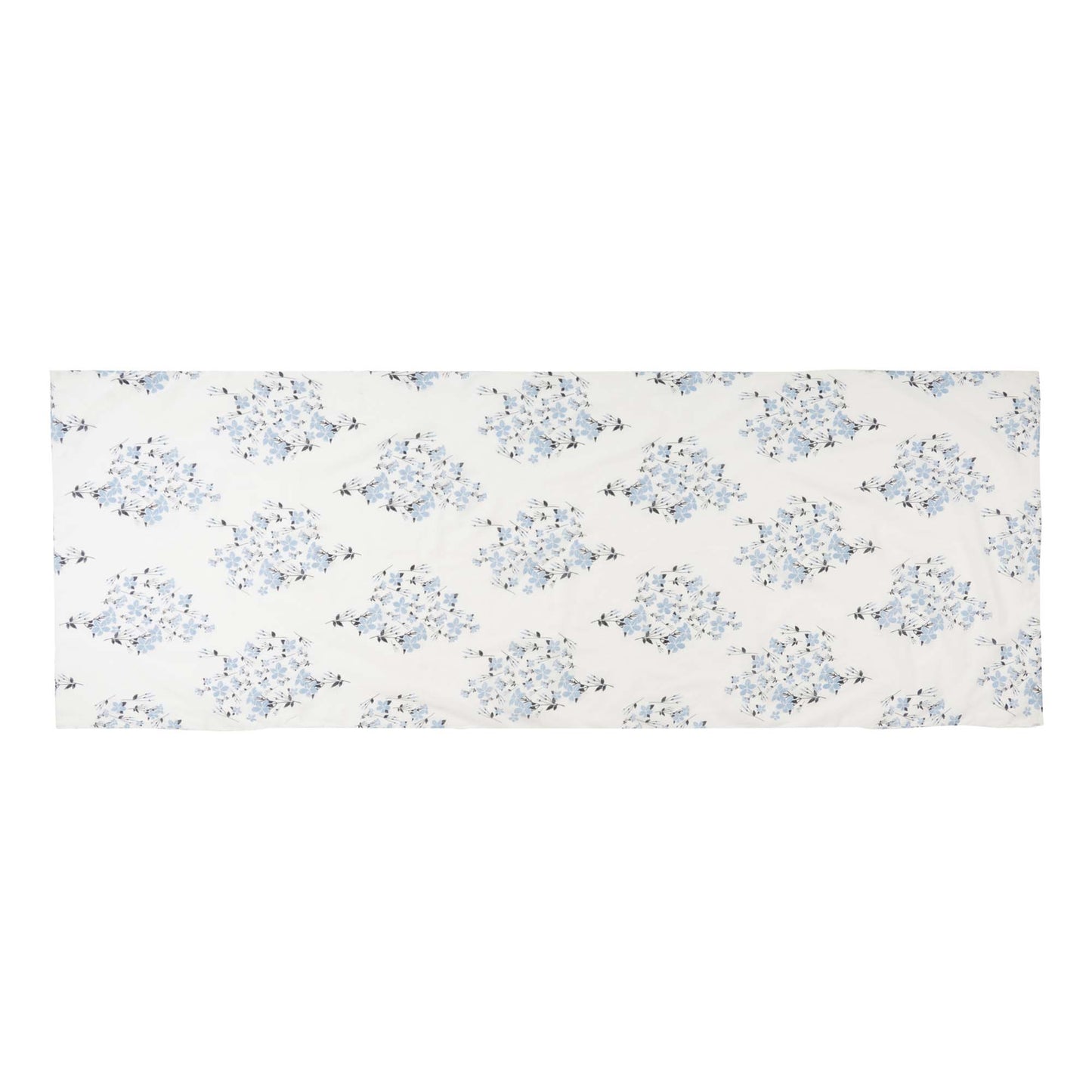 Off White and Blue Jasmine Organic Cotton Rectangular Scarf