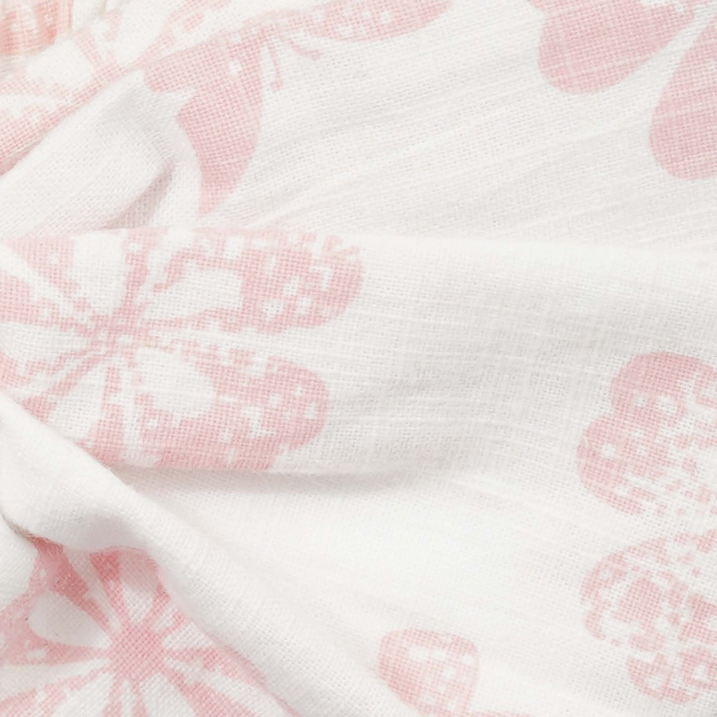 Off White and Pink Floral Butterfly Organic Cotton Baby Headband