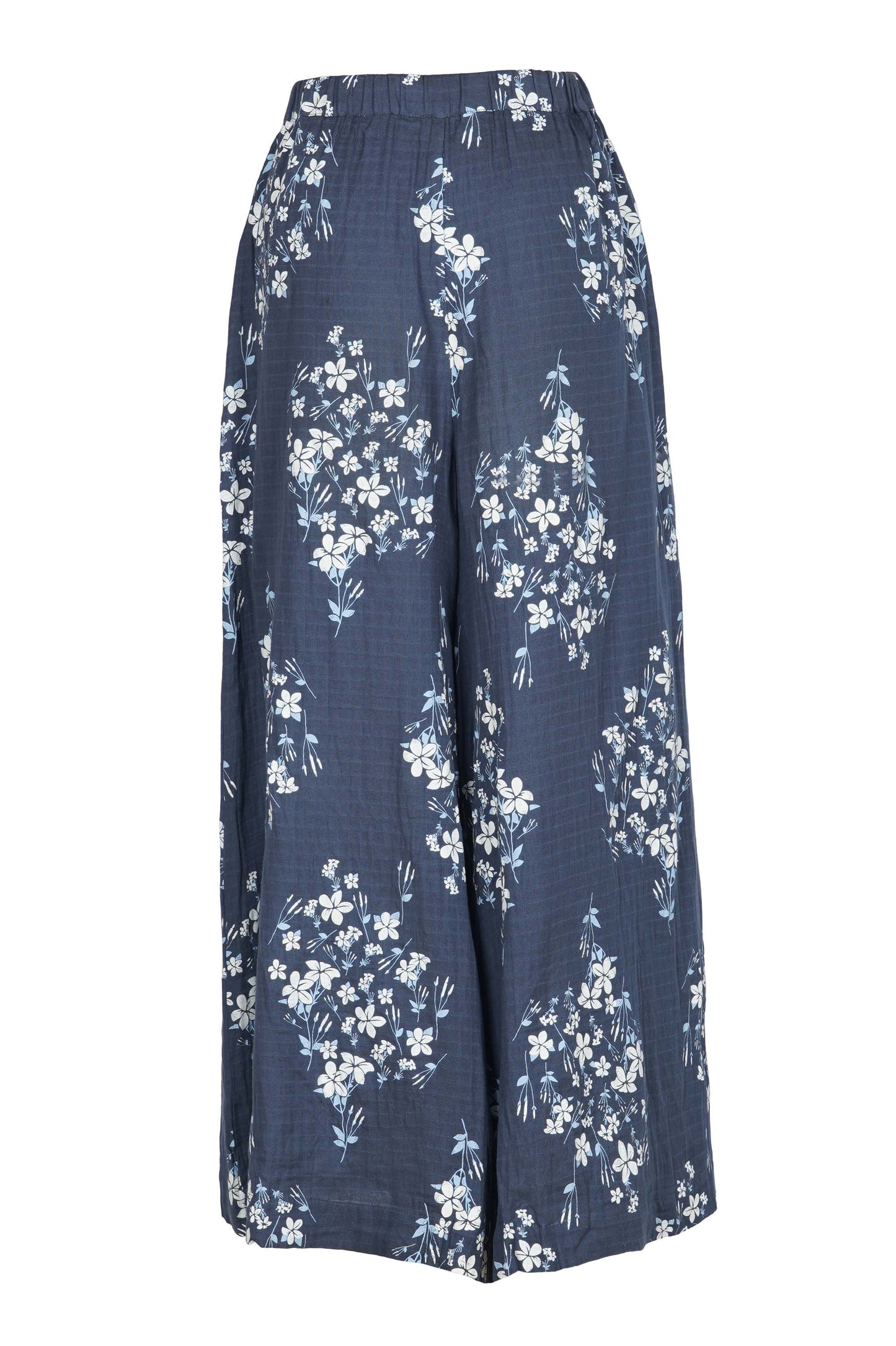 Vintage Indigo and White Jasmine Organic Cotton Culottes