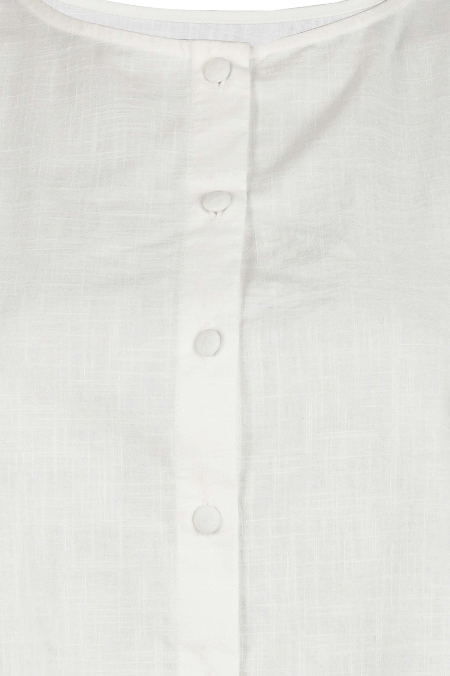 Off White Organic Cotton Reversible Sleeveless Blouse