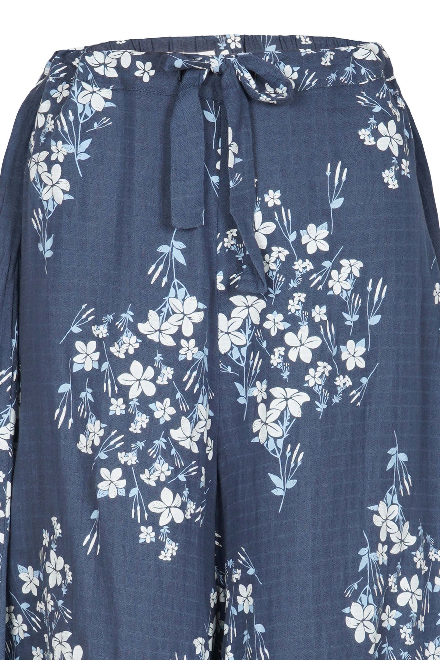 Vintage Indigo and White Jasmine Organic Cotton Culottes